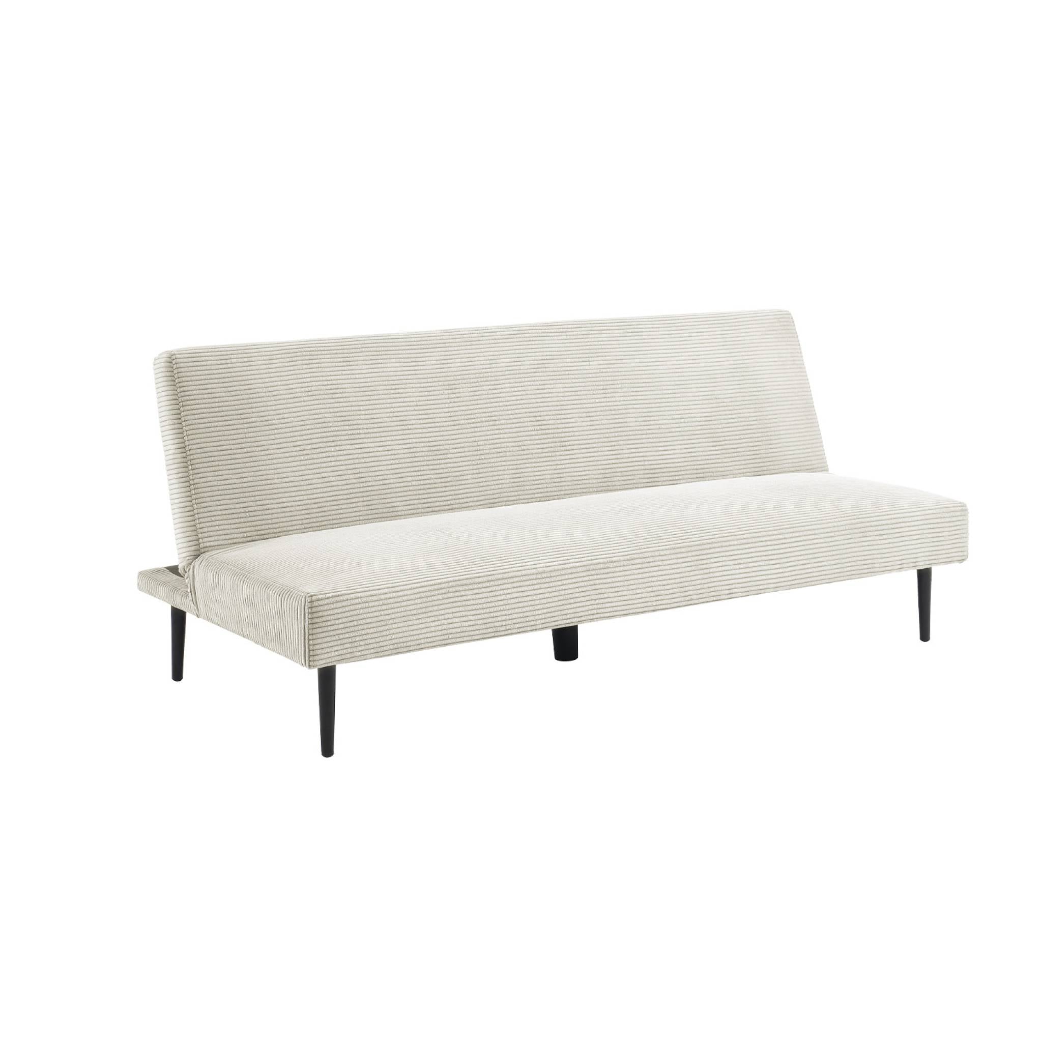 sweeek - 3-zits slaapbank corduroy, metalen onderstel