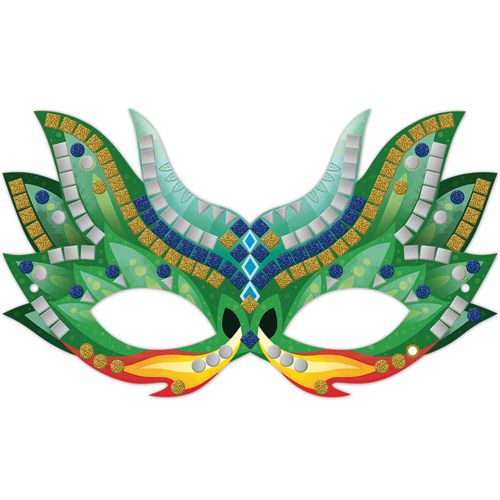 Janod knutselset mozaïek maskers - 6st