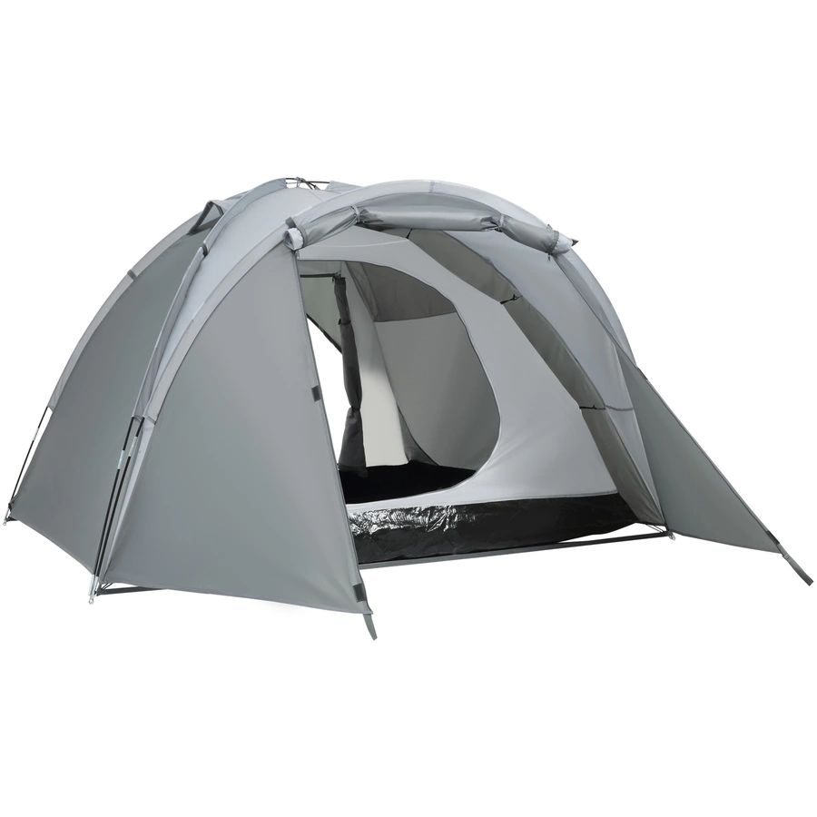 Outsunny Campingzelt mit Meshfenster grau