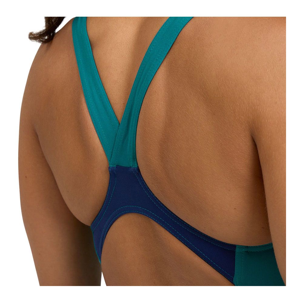 Arena KIKKO PRO V BACK - Maillot de bain 1 pièce Femme green lake/navy