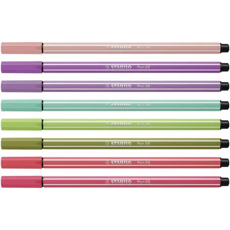 Premium-Filzstift - STABILO Pen 68 - 8er Pack - mit 8 verschiedenen Farben