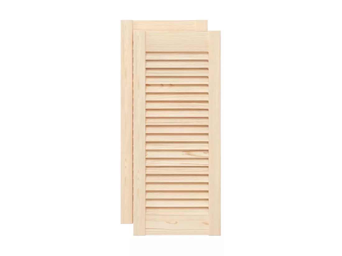 Portes d'armoire à persiennes 2pcs 69x29,5cm bois de pin massif