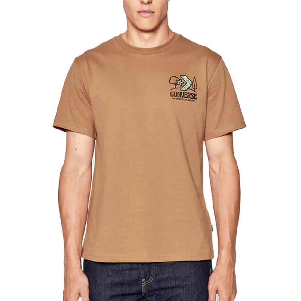 Converse T-shirt Marron Homme Converse Landscape