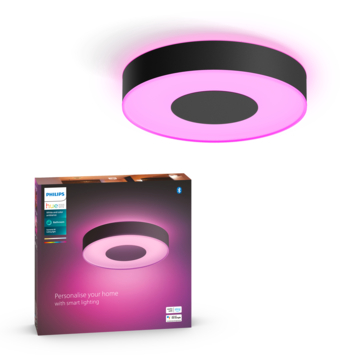 Philips Hue badkamerplafondlamp Xamento zwart - wit en gekleurd licht 33.5W