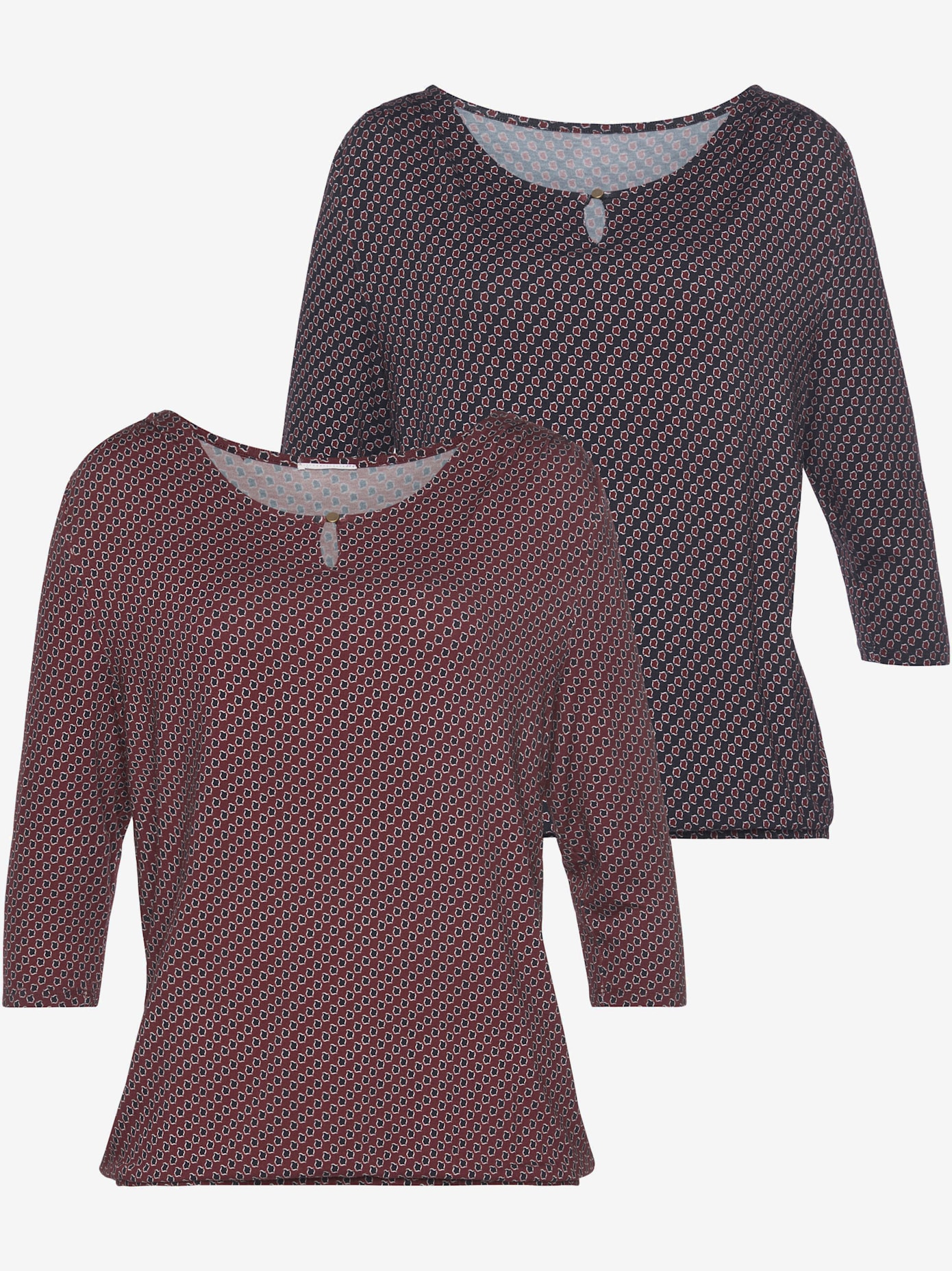 T-shirt à manches 3/4 lot de 2 débardeurs vivance avec manches 3/4