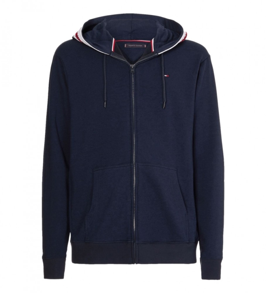 Moletom com capuz de manga comprida Tommy Hilfiger azul marinho