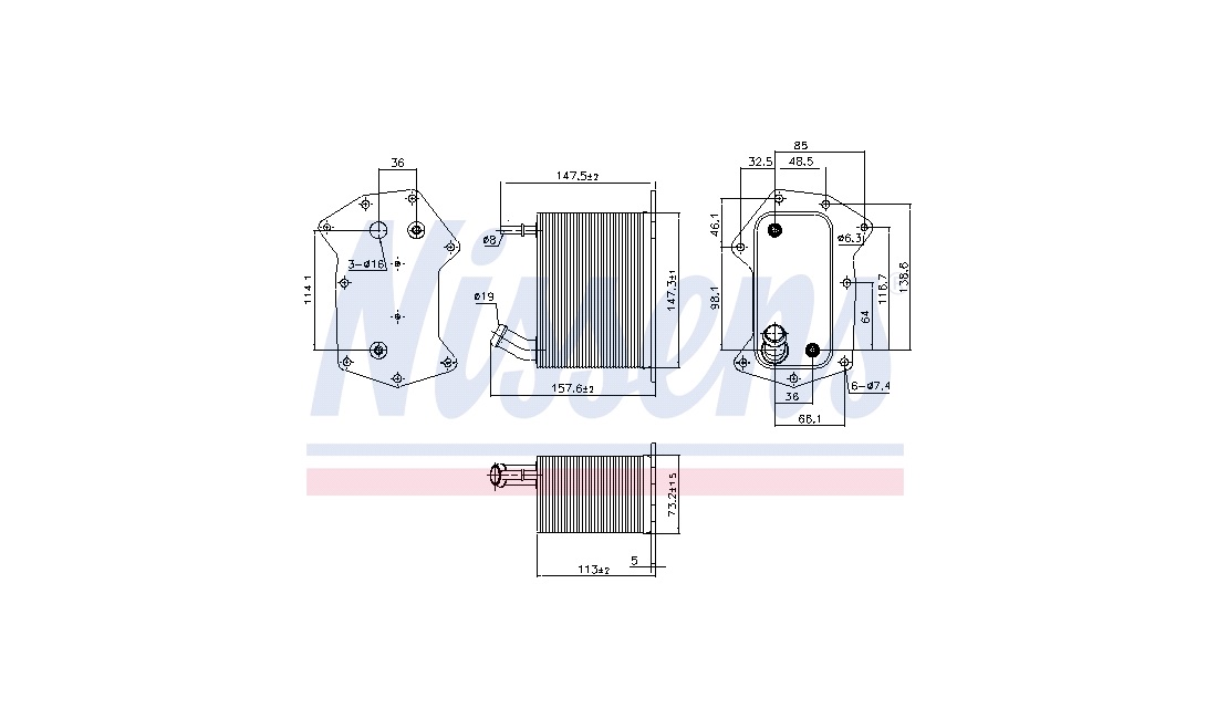 Oliekøler, motor
