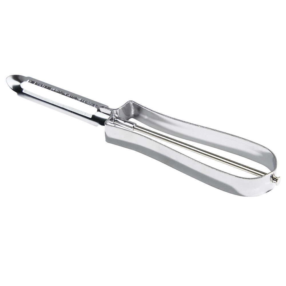 Éplucheur économe classique en acier gris L15,5cm