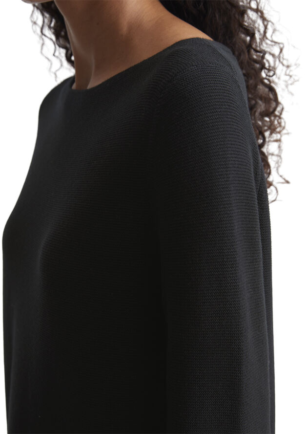 Marc O’Polo Cotton Pullover, longsleeve, roundneck Black
