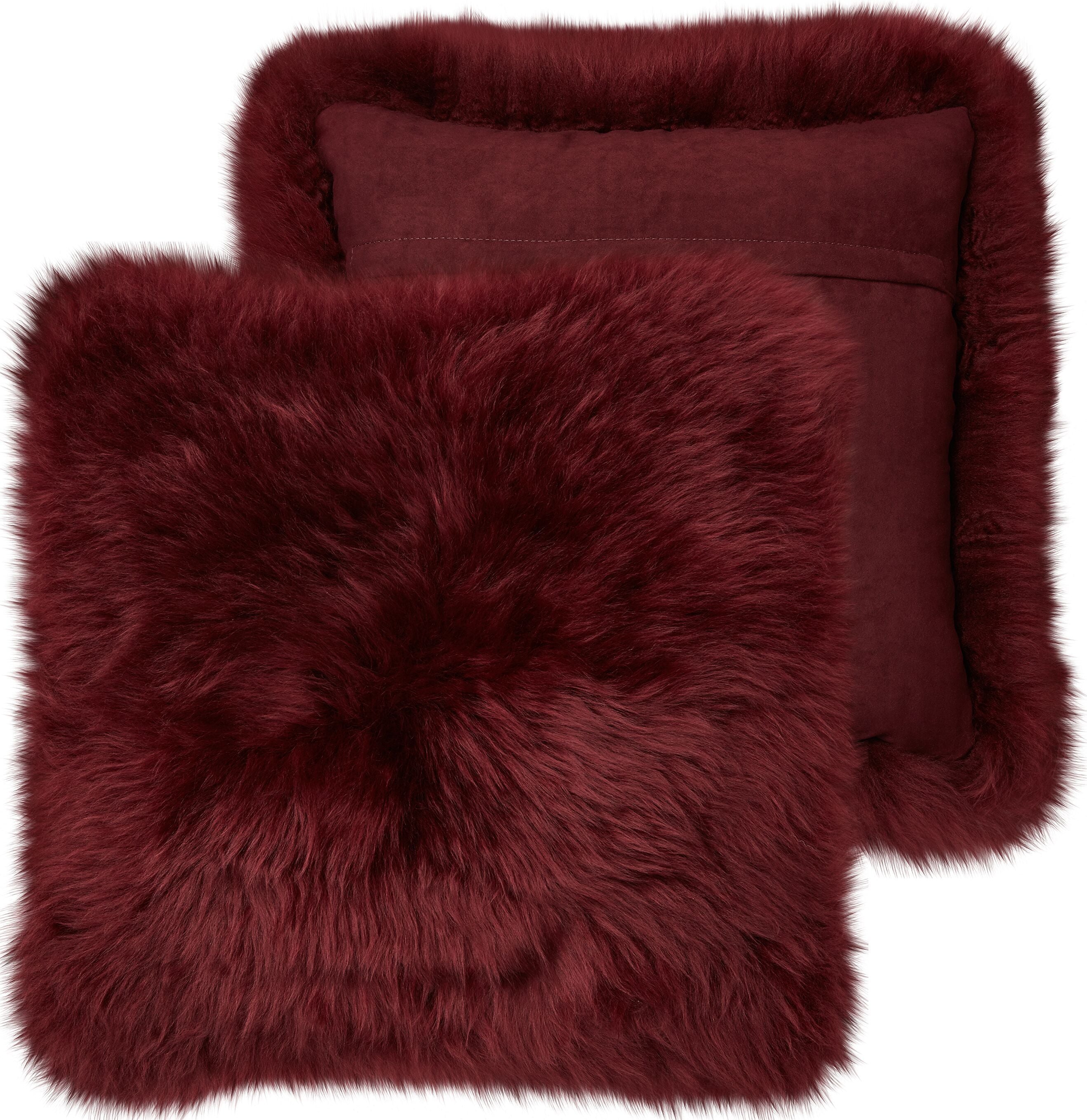 SE DAISY Fellkissen 40x40 rot - Rot / B: 40.0 cm x H: 40.0 cm