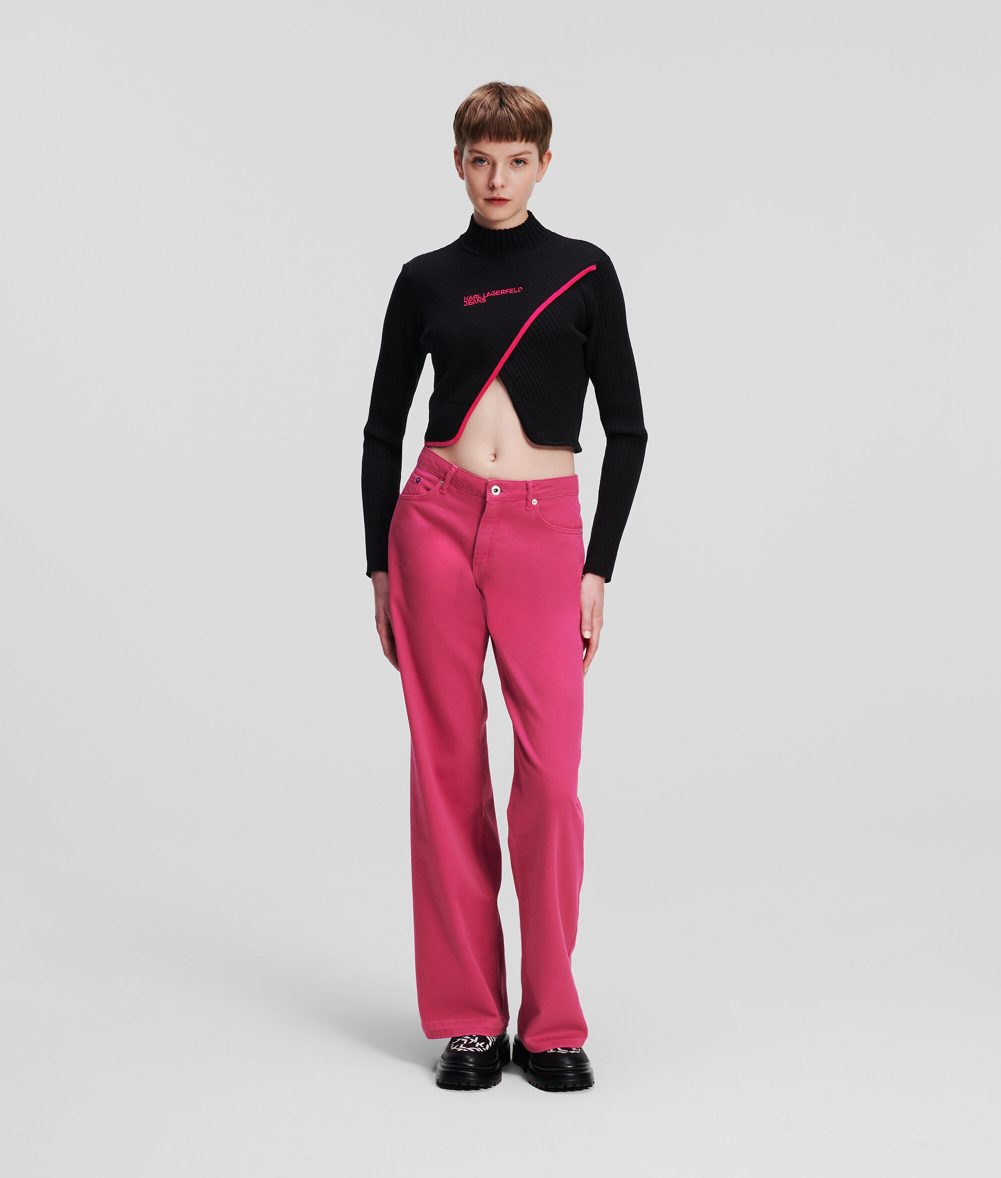 JEAN TAILLE MI-HAUTE DÉCONTRACTÉ KLJ