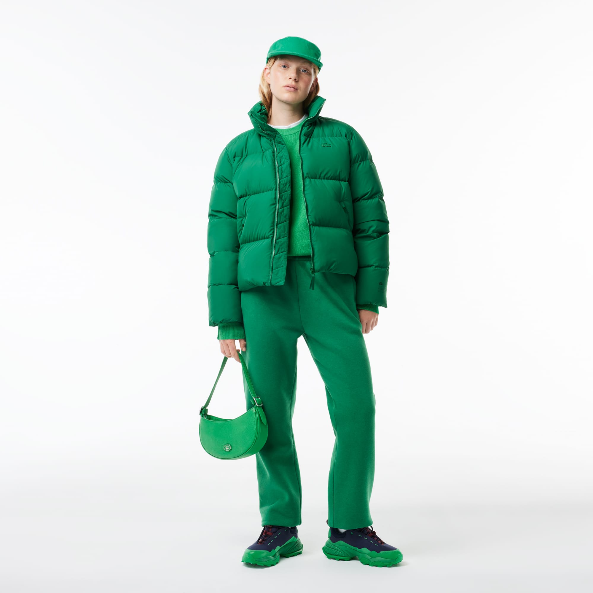 Doudoune courte femme Lacoste option compressible Manteaux & Vestes - Vert - Lacoste - Femme