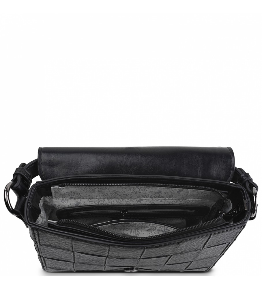 Bolsa de ombro Lois LOIS 316578 na cor preta