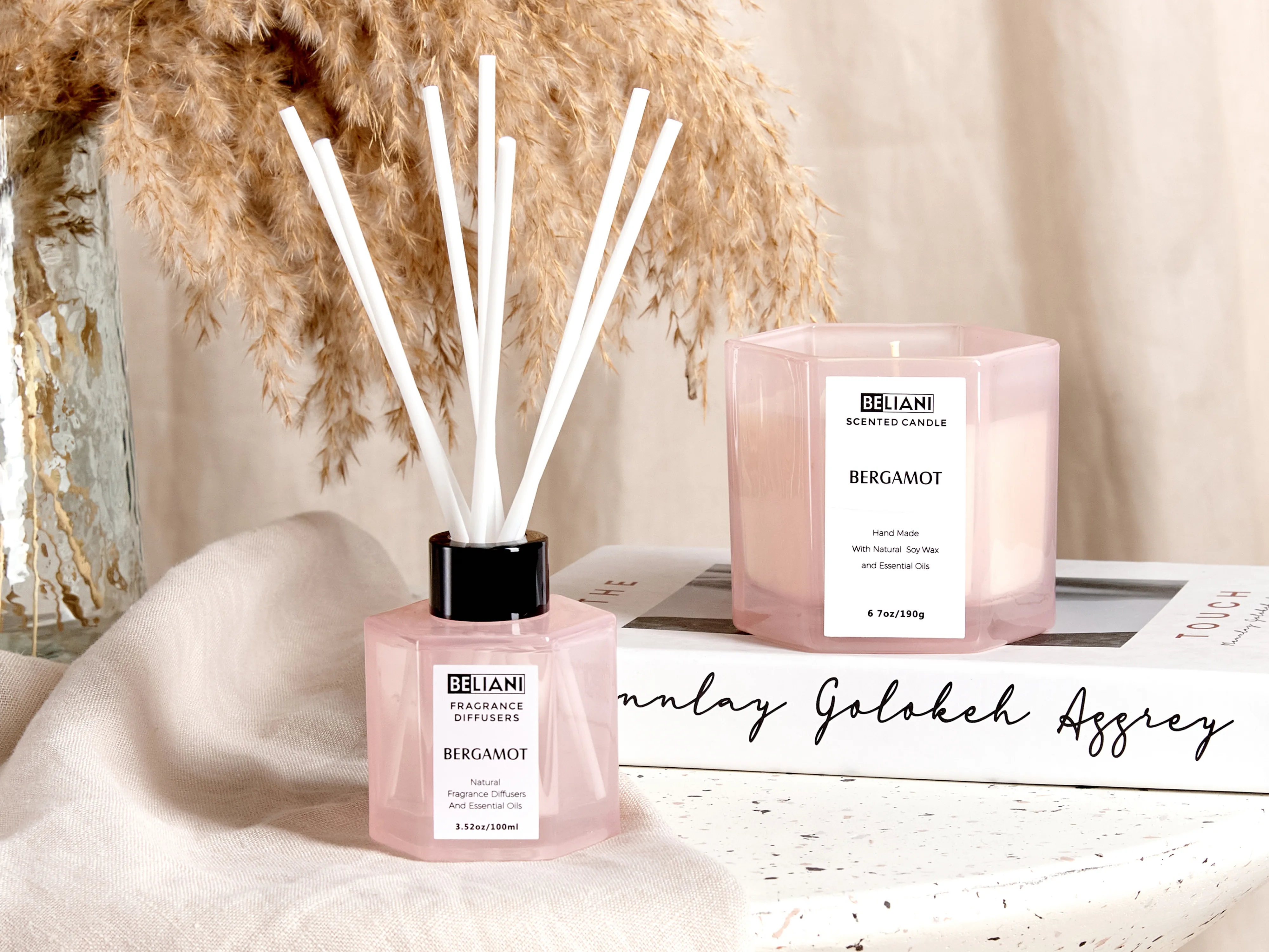 Geurkaars met geurstokjes CLASSY TINT Soja wax Fruitige geurnoten