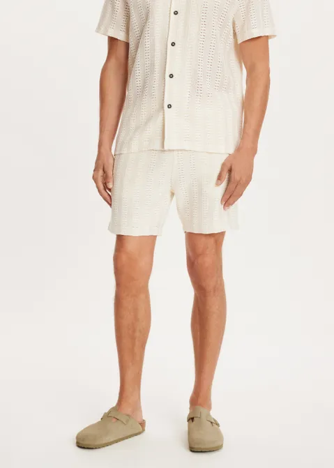 Gebreide korte broek off-white (ECRU)