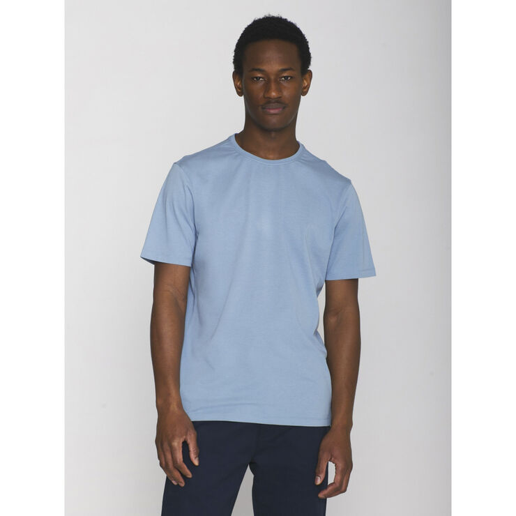 Knowledge Cotton Apparel AGNAR basic t-shirt - Regenerative Organic Certified™ - GOTS/Vegan Asley blue