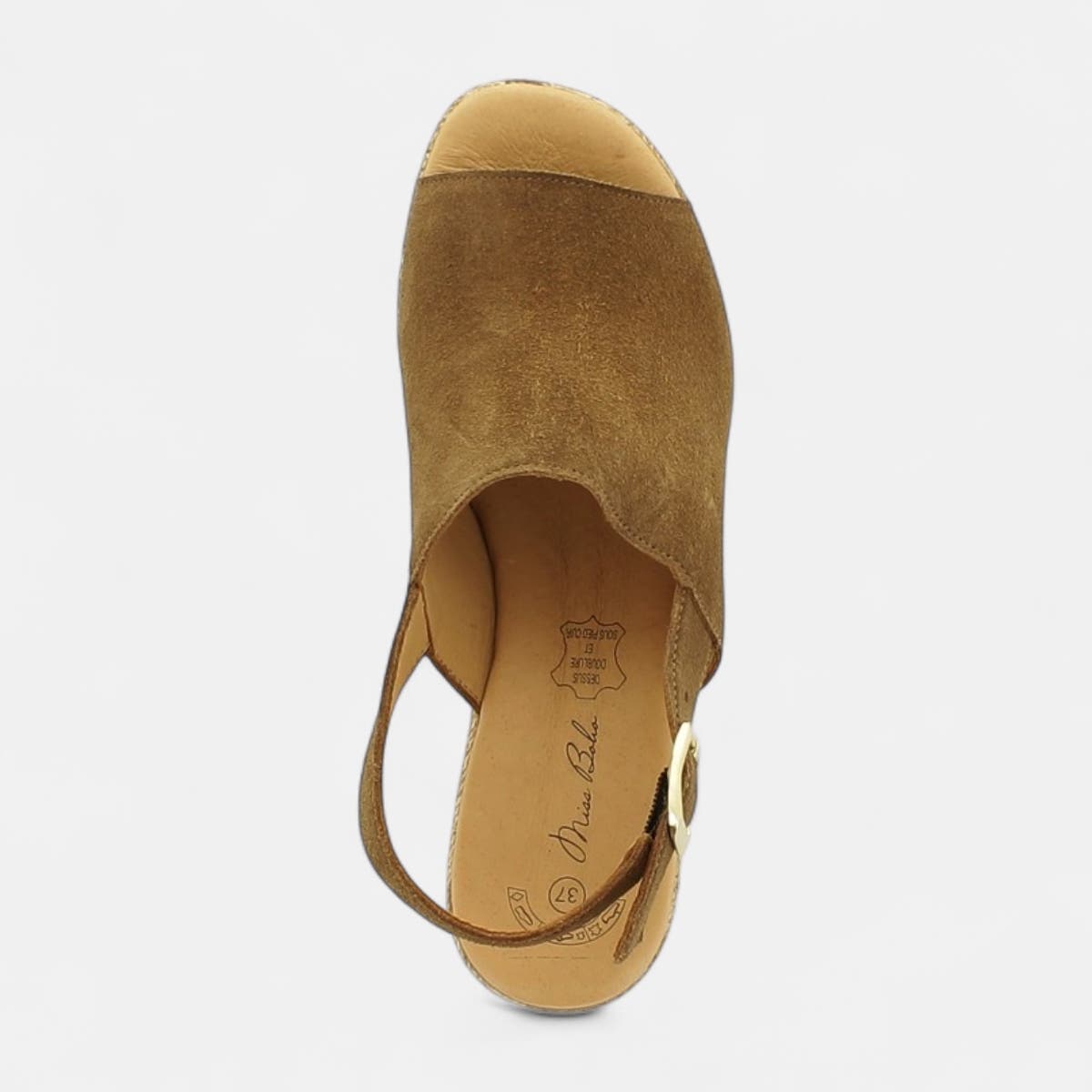 Sandales à talon Femme en cuir marron