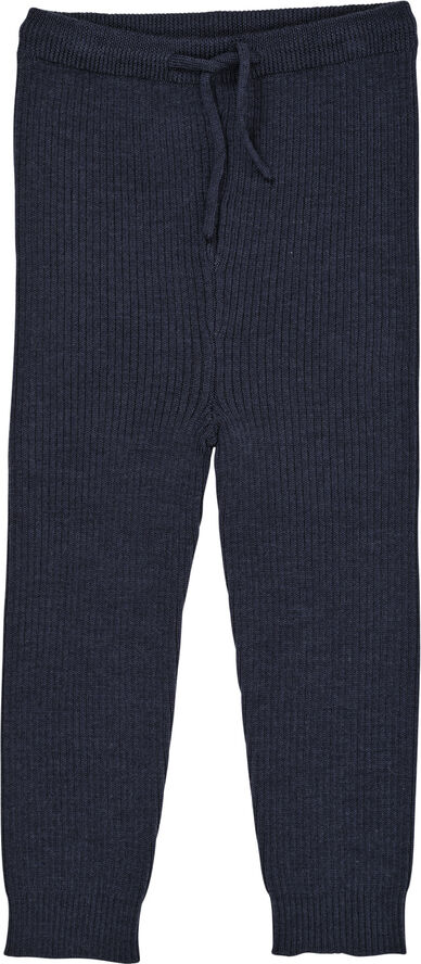 Copenhagen Colors MERINO CLASSIC RIB LEGGINGS W. DRAW Navy
