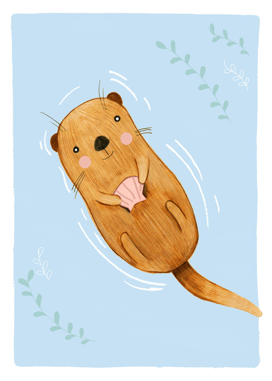 Leinwandbild OTTER - braun-blau - 50x70 cm