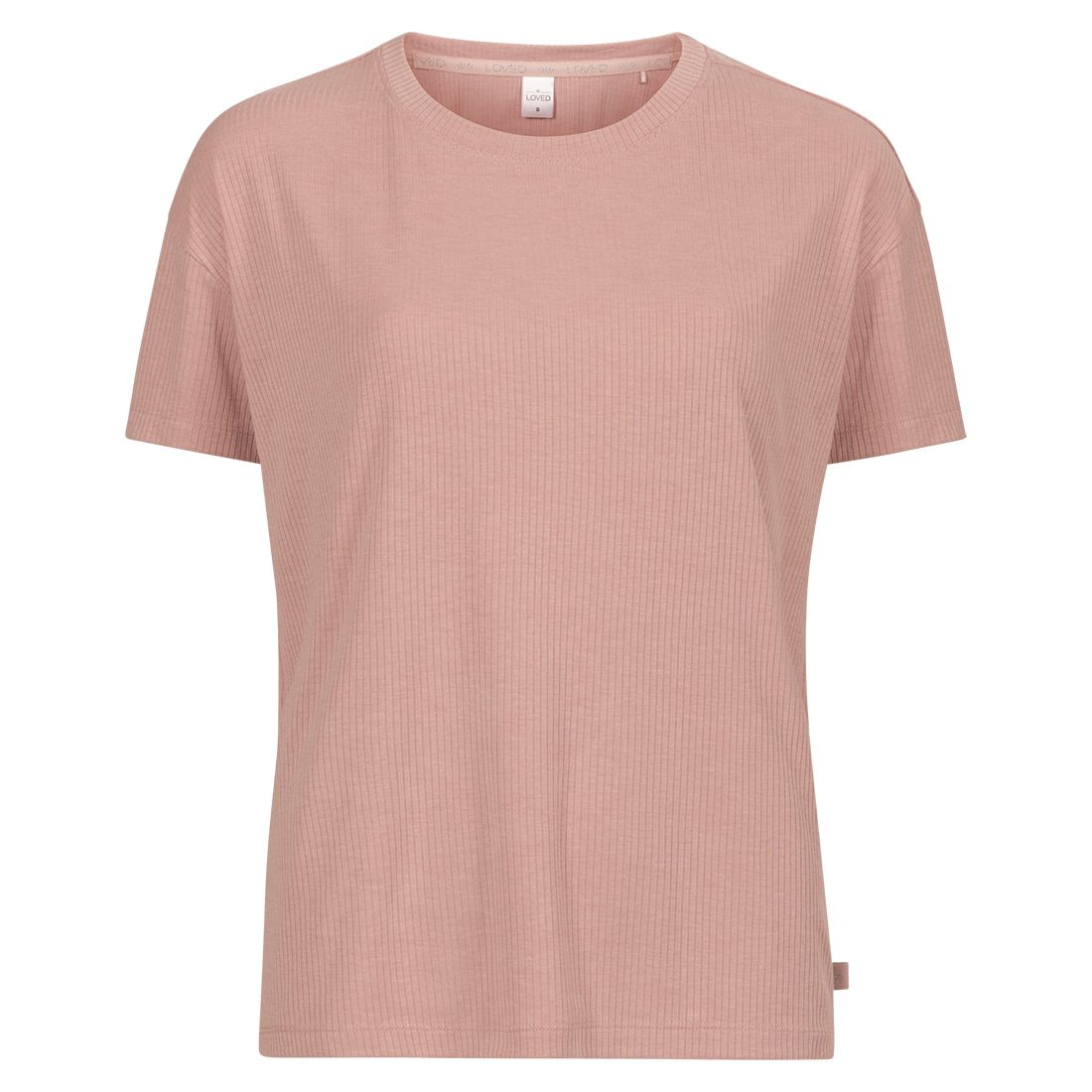Ribbestrikket pyjamastopp Loved