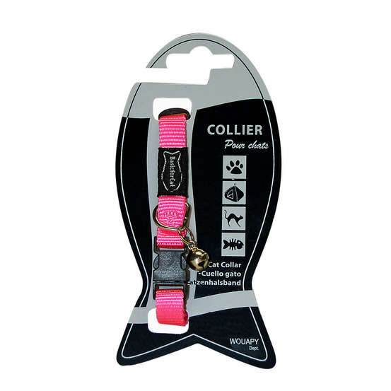 Collier chat Basic Line : Nylon, Rose
