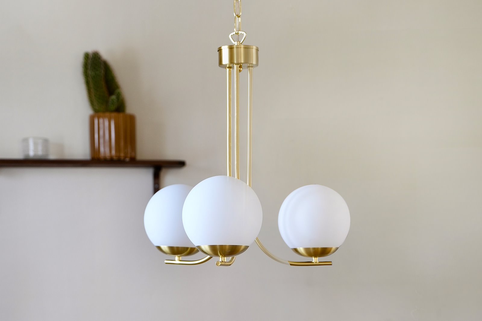 Orfeus taklampe Ø:43c, matt messing E14