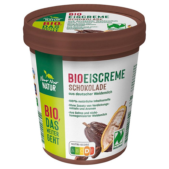 NUR NUR NATUR Bio-Eiscreme 500 ml, Schokolade