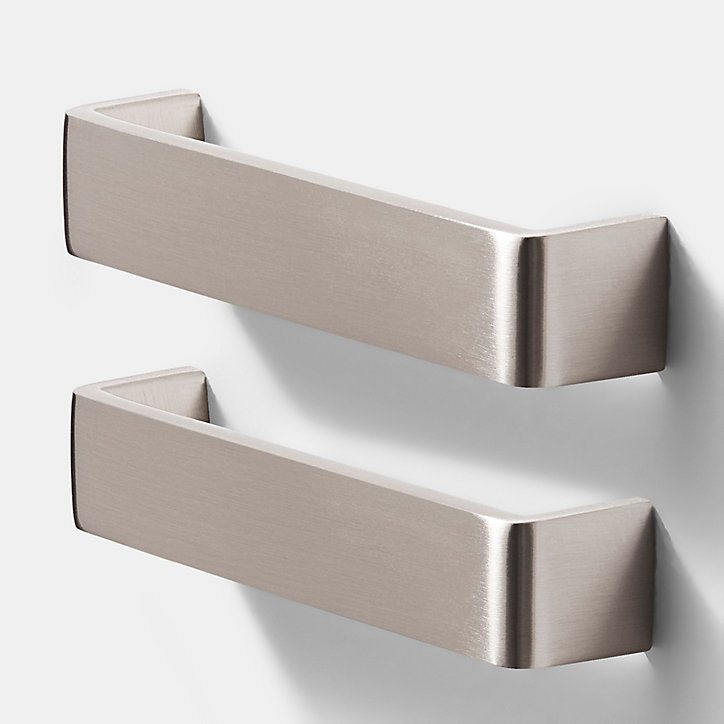 Poignée de meuble de cuisine GoodHome Gara Argent L. 13.6 cm, 2 pièces
