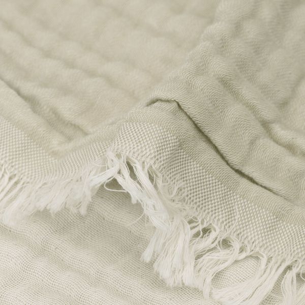 Jollein Fringe Wiegdeken - Hydrofiel - Olive Green / Ivory
