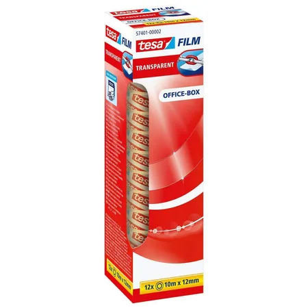 tesafilm transparent 10m x 12mm, 12 Rollen