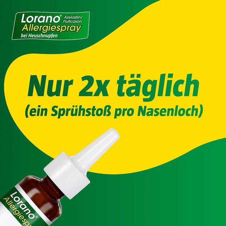 Lorano Azelastin / Fluticason Allergiespray bei Heuschnupfen, 2x23 g