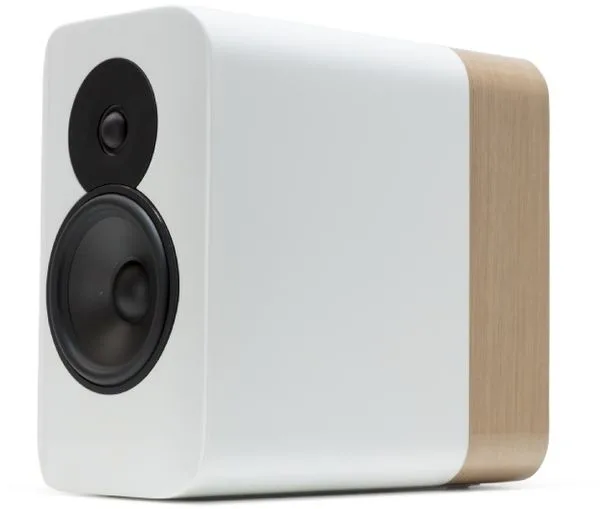 Q Acoustics Concept 300 Blanc & Chêne (la paire) Enceintes bibliothèque
