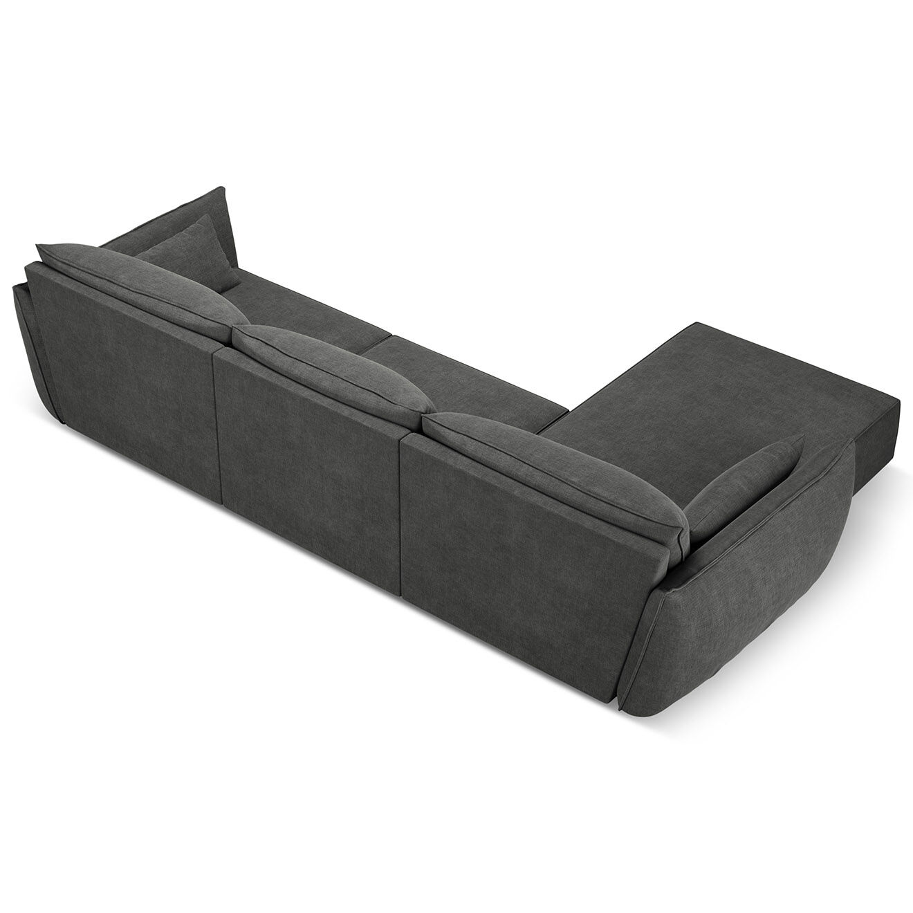 Mazzini Sofas Canapé D'Angle Gauche Vanda 5 Places 2 gris - 208x166x85 cm