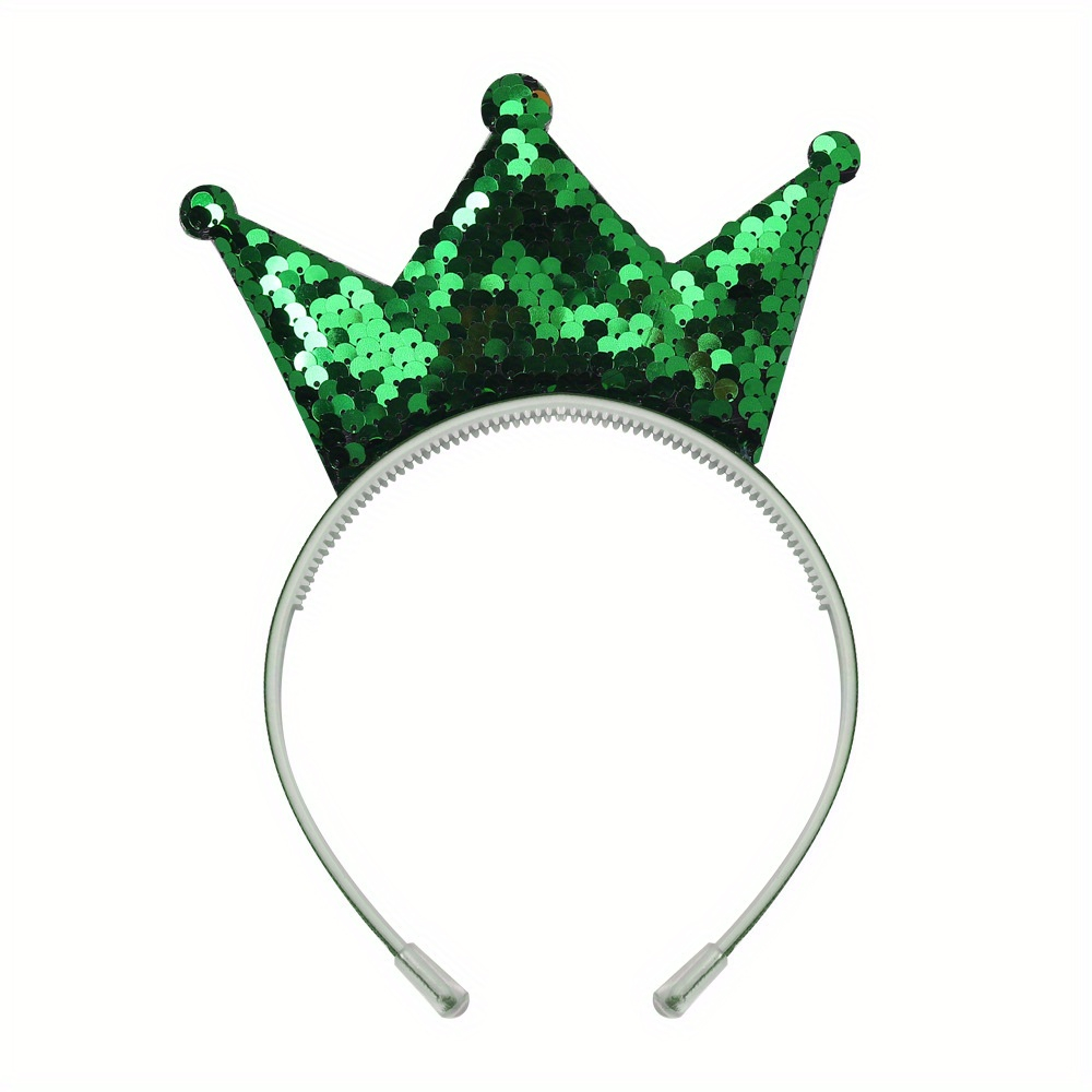 (20er Set) Pailletten Kronen Haarreif Fasnachts Kostüm Zubehör Motto Party Accessoire Halloween Foto Requisite - Assortiert