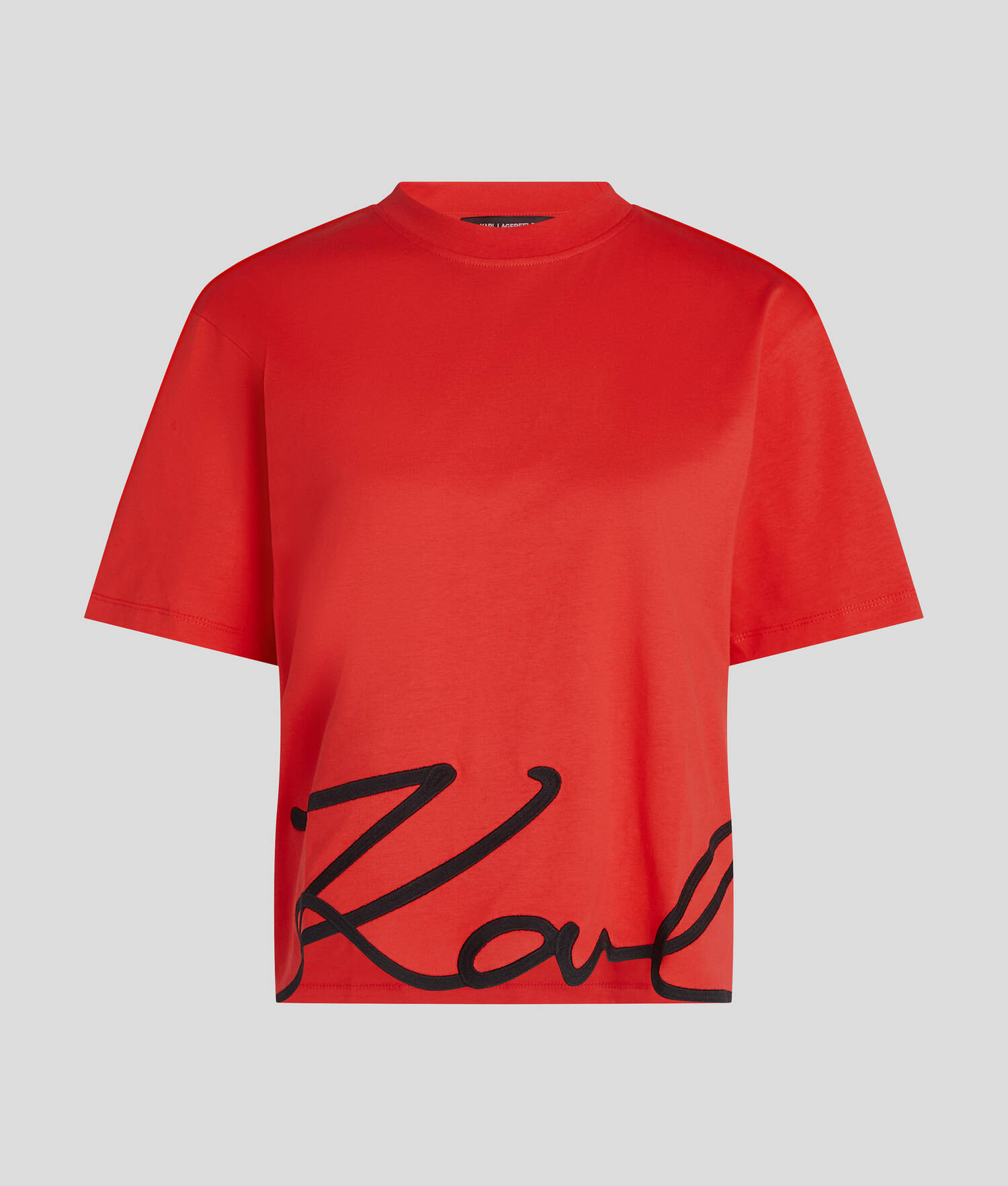T-SHIRT OURLET KARL SIGNATURE - Rouge Course