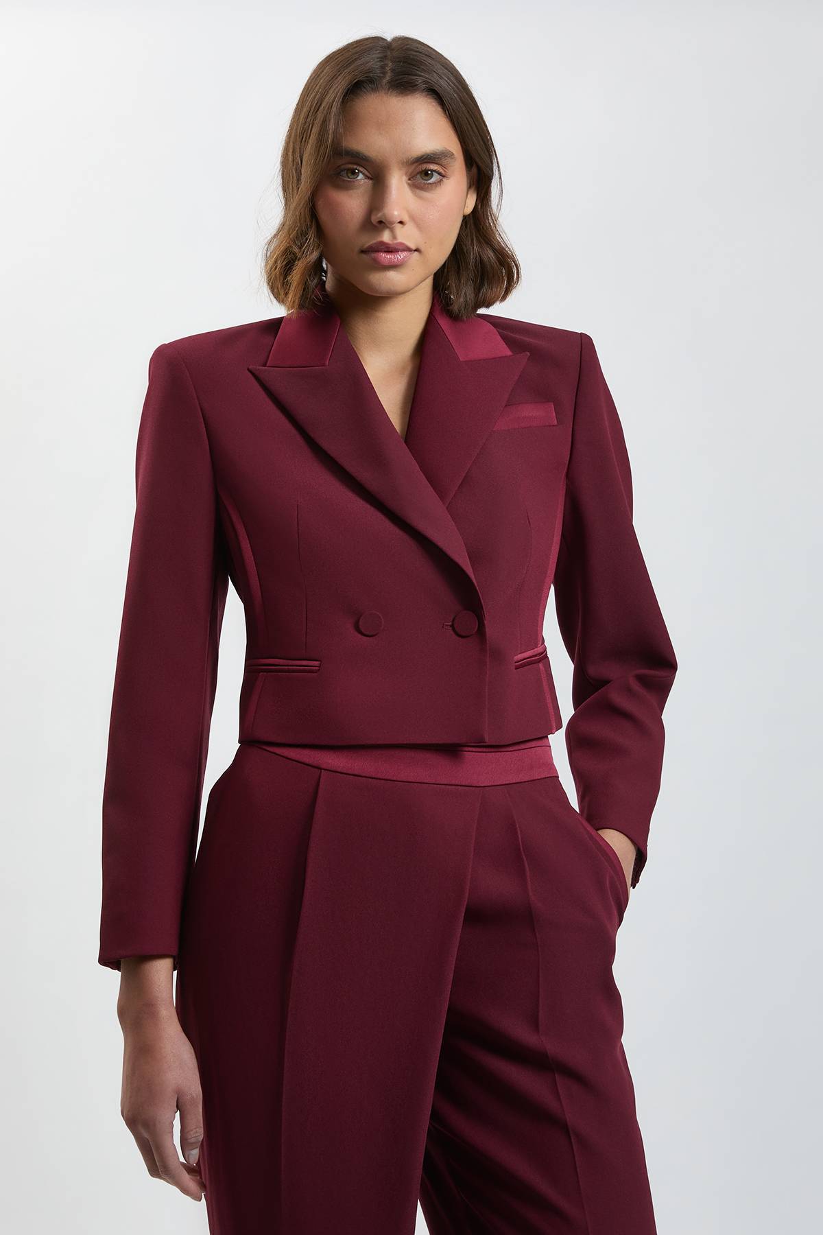 KarenMillen Veste Cintrée En Crêpe À Dos Satin