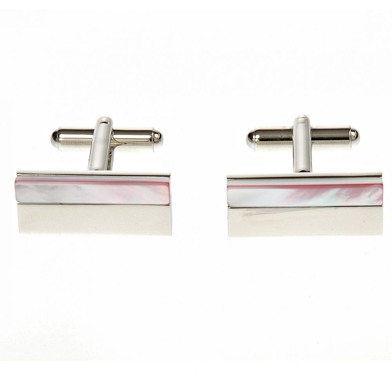 Boutons de manchette, Pink MOP Semi Precious Strip
