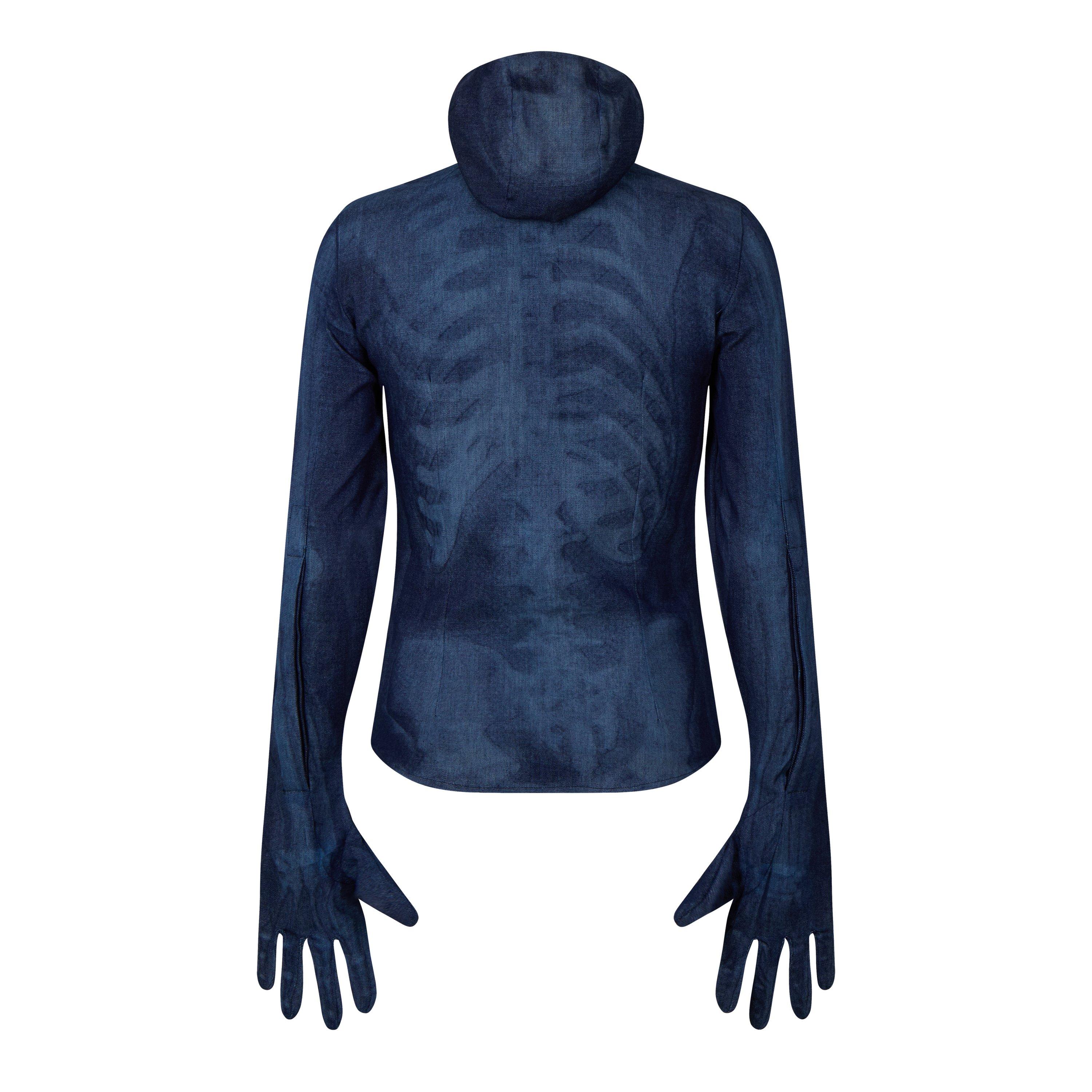 Off White Body Scan 2 Skin Denim Hoodie