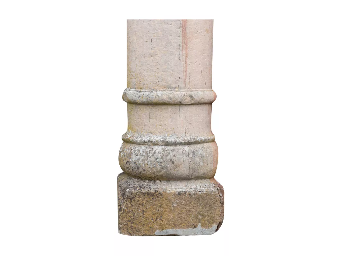 BISCOTTINI Colonne - Obélisque en Pierre Massif Finition Antique - Décorative - Jardin - Extérieur - Sculpture - Décoration de Jardin - 35x35x170cm