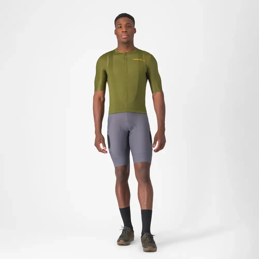 Castelli Unlimited Cargo Gravel Fietsbroek Kort Grijs Heren