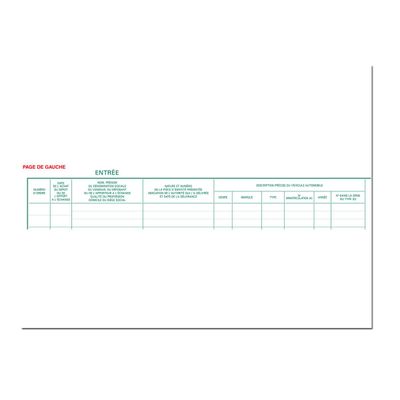 Exacompta - Registre des objets mobiliers pour les garages - 32 x 24 cm