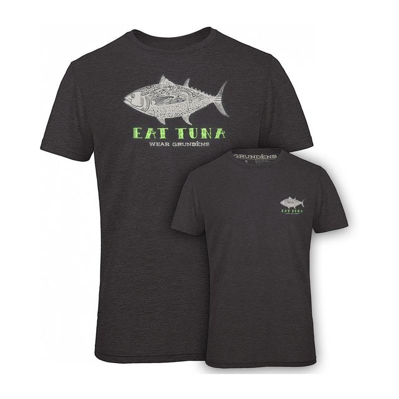 Tee Shirt Manches Courtes Homme Grundéns Eat Tuna T-Shirt - Gris