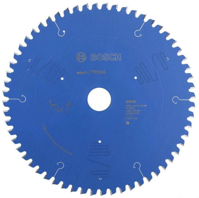 Bosch 2608642498 Cirkelzaagblad expert for wood 250x30x2,4mm 60T