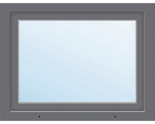ARON Basic enkelvoudig kunststof raam, wit/antraciet, 800x500 mm, DIN links