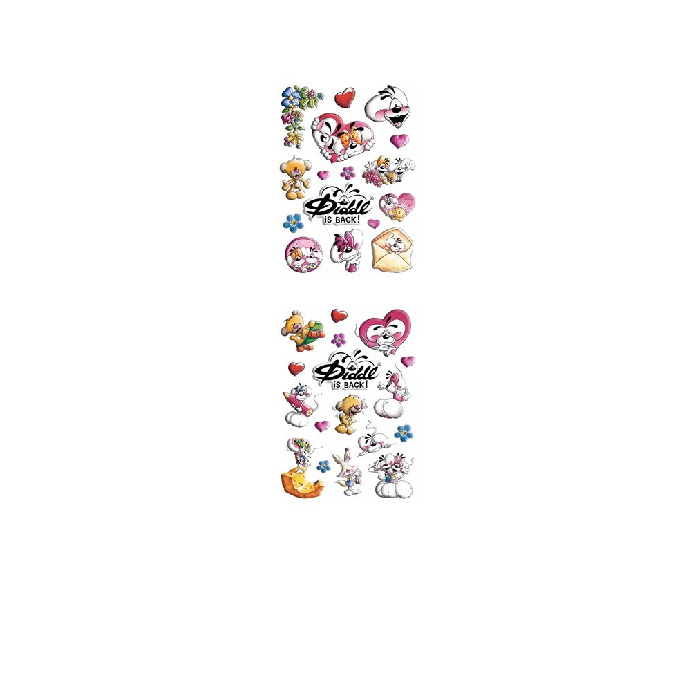 (33er Set) 3D Maus Aufkleber Sticker Selbstklebende Etiketten Sammlerstück (114158) Lizenziert - Bunt