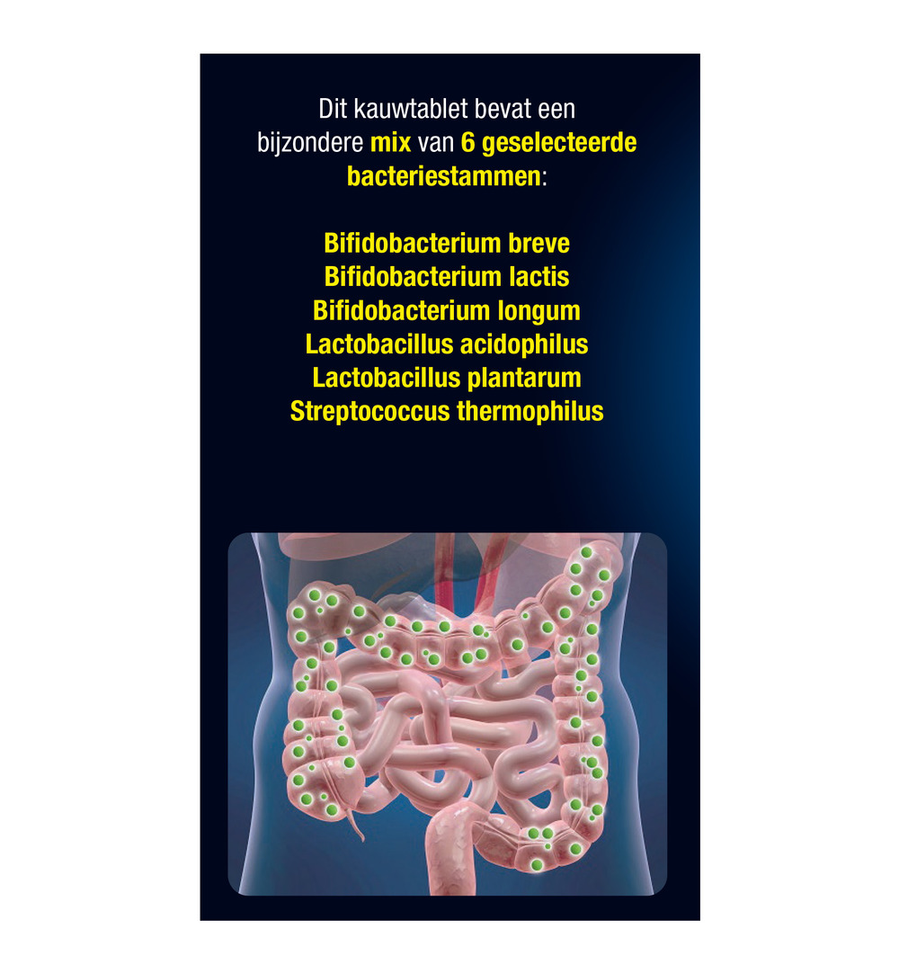 Lucovitaal Probiotica Mix 6 Bacteriestammen (30 kauwtabletten)