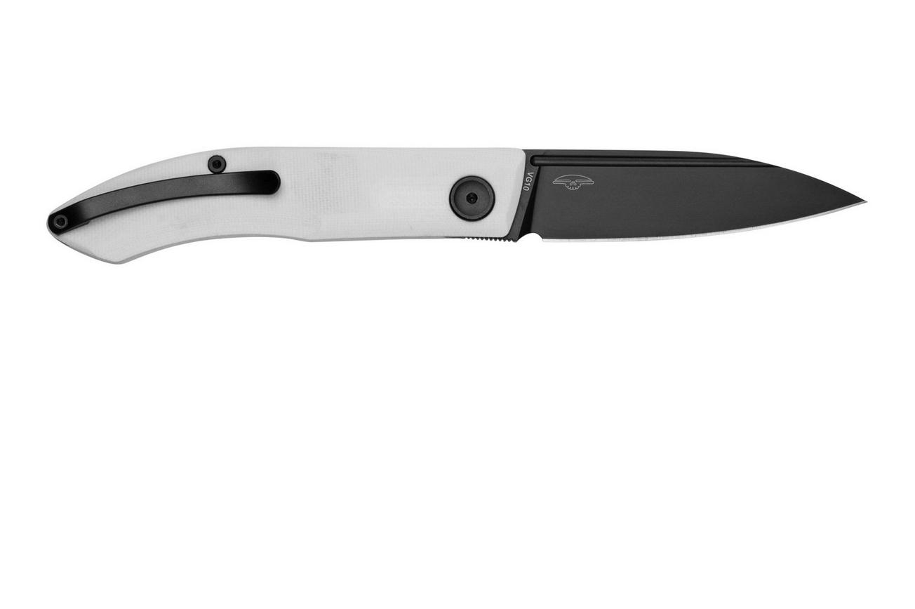 Real Steel Stella Black&White 7051BW slipjoint zakmes, Poltergeist design