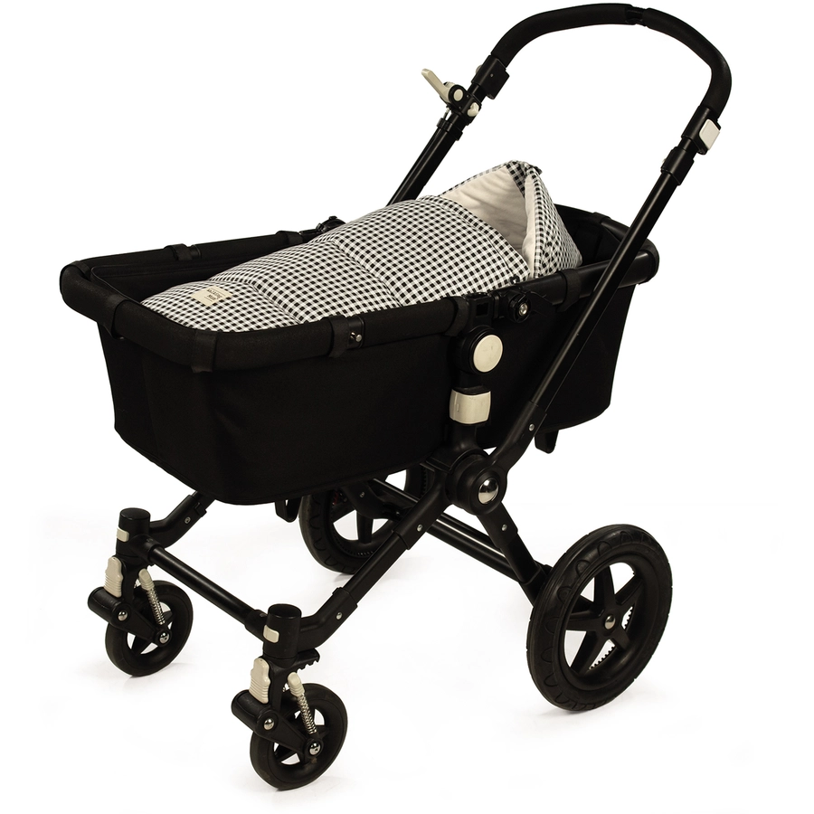 Walking Mum Winterfußsack Gruppe 0 I Love Vichy schwarz
