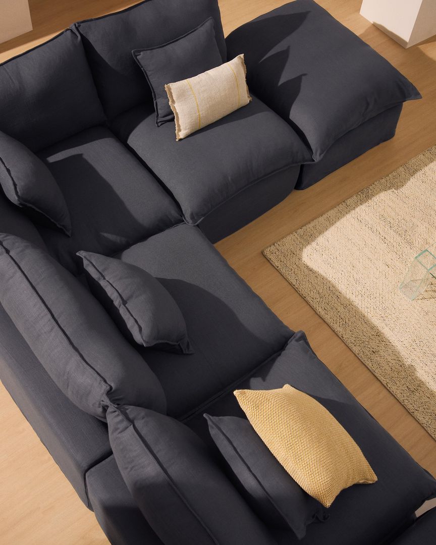 Kave Home Anarela Donkergrijs Hoekbank