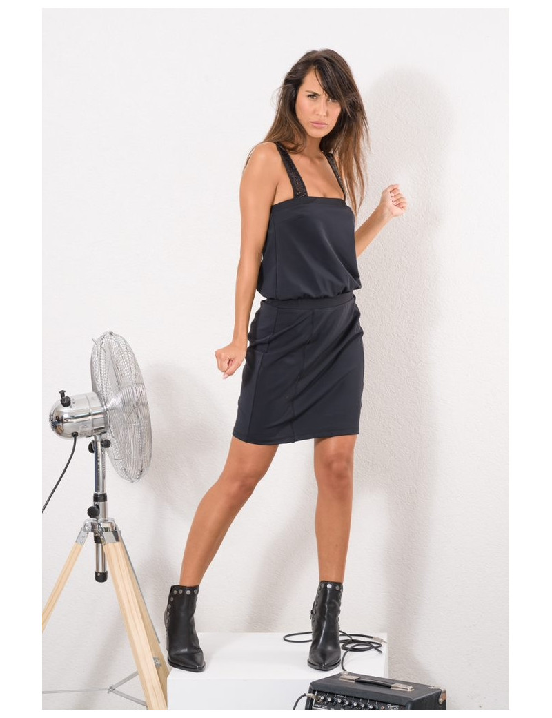 HBT ROBE COURTE MARIANNE ROCK BLACK